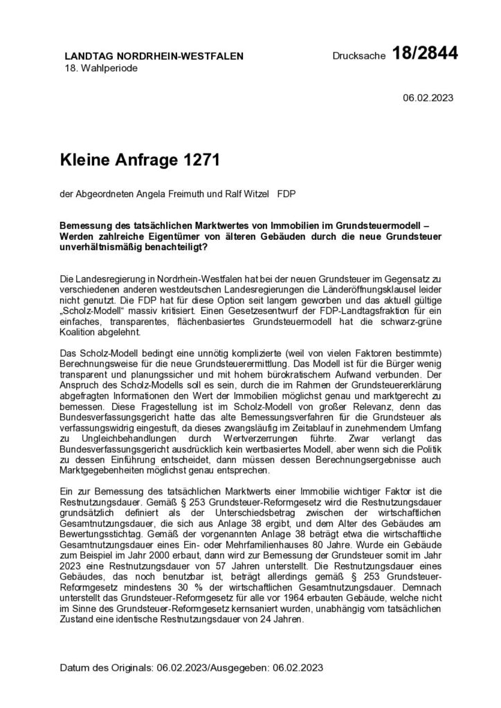 thumbnail of Bemessung des tatsächlichen Marktwertes von Immobilien im Grundsteuermodell –Werden zahlreiche Eigentümer von älteren Gebäuden durch die neue Grundsteuerunverhältnismäßig benachteiligt?