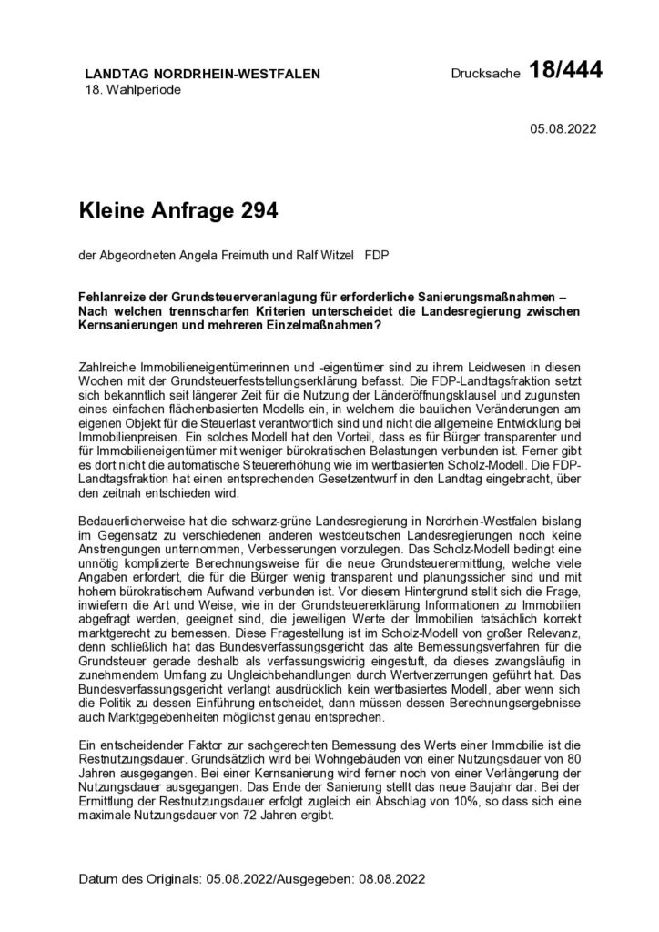 thumbnail of Fehlanreize der Grundsteuerveranlagung für erforderliche Sanierungsmaßnahmen