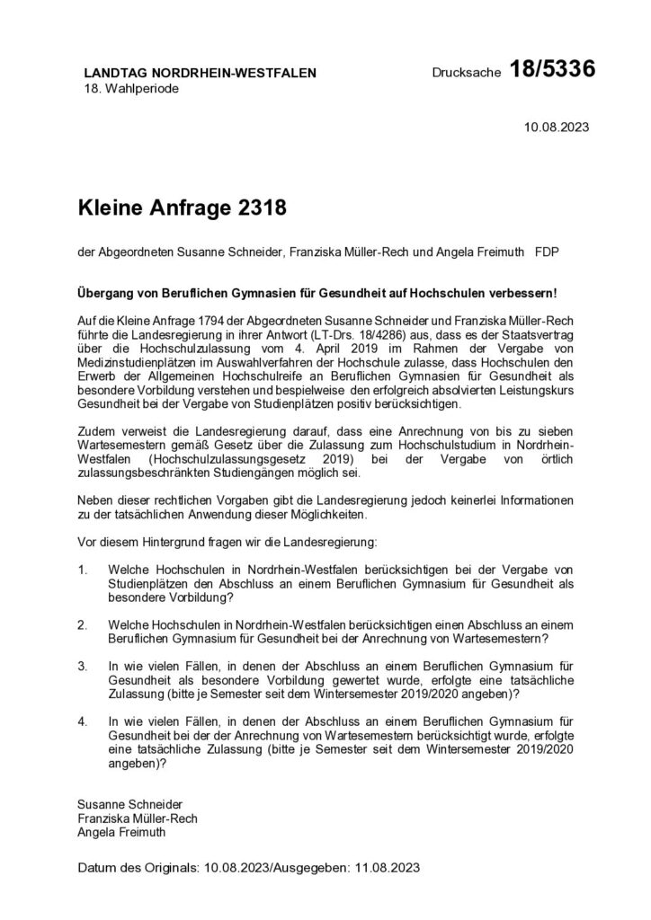 thumbnail of Übergang von Beruflichen Gymnasien für Gesundheit auf Hochschulen verbessern!